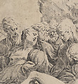 Entombment Facing Left, Parmigianino (Girolamo Francesco Maria Mazzola) (Italian, Parma 1503–1540 Casalmaggiore), Etching with drypoint; first state of two