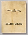 Stonehenge Title Page, Henry Moore (British, Castleford 1898–1986 Much Hadham), Etching and aquatint