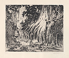 Inner Court Ta Prohm, Lucille Sinclair Douglass  American, Etching