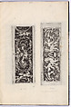 Frieze with Rinceaux, a Siren and Four Children, Enea Vico (Italian, Parma 1523–1567 Ferrara), Engraving