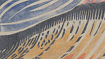 Brooklands, Claude Flight (British, 1881–1955), Linocut on Japanese paper coated with a metal-flecked glaze