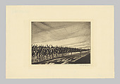 Column on the March, Christopher Richard Wynne Nevinson (British, London 1889–1946 London), Drypoint