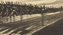 Column on the March, Christopher Richard Wynne Nevinson (British, London 1889–1946 London), Drypoint