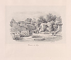 View of the convent in Sintra, Clementine de Brelaz Portuguese, Lithograph on chine collé on a larger support sheet
