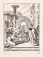 Giving Drink to the Thirsty, François Hutin  French, Etching
