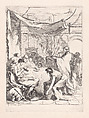 Sheltering Strangers, François Hutin  French, Etching
