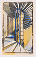 The Tube Staircase, Cyril E. Power  British, Linocut on Japanese paper