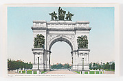 Soldiers' and Sailors' Memorial Arch, Brooklyn, NY, Detroit Publishing Company  American, Color lithograph