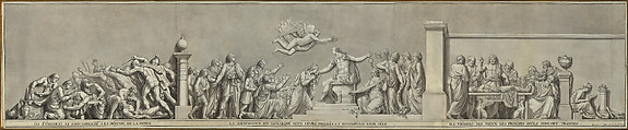 Louis XVI as the Benefactor of Surgery, Esprit Antoine Gibelin (French, Aix en Provence 1739–1813 Aix en Provence), Pen and black ink, brush and gray wash, over black chalk underdrawing