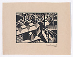 Yorkshire, Edward Alexander Wadsworth  British, Woodcut