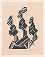 Street Singers, Edward Alexander Wadsworth  British, Woodcut