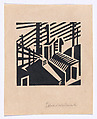 Platelayers' Sheds, Edward Alexander Wadsworth  British, Woodcut