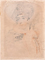 Portrait of Elizabeth Farren, Countess of Derby, Sir Thomas Lawrence British, Black and red chalk