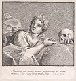 Allegorical figure with a skull, Violante Vanni  Italian, Etching and engraving