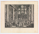 The Festival of Purim (La fête de Purim); Interior of the Portuguese Synagogue in Amsterdam, Balthasar Bernaerts  Dutch, Etching and engraving
