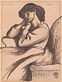 Jane Morris, Dante Gabriel Rossetti  British, Pen and brown ink