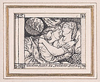 Golden head by golden head, for "The Goblin Market", Dante Gabriel Rossetti  British, Pen and black ink over graphite