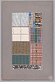 Design for Woven Textile Patterns, Wiener Werkstätte, Ink, watercolor and gouache on white paper or card, fabric swatches, with liftable overlay