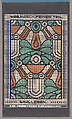 Design for Woven Textile Patterns, Wiener Werkstätte, Ink, watercolor and gouache on white paper or card, fabric swatch, with liftable overlay