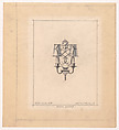 Elevation of a Double Wall Sconce with Decorative Wrought-Iron Work (No.15035.A), Edgar Brandt (and workshop) French, Black chalk over graphite underdrawing