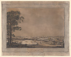 View of the City and Harbour of New York taken from Mount Pitt, the Seat of John R. Livingston, Esq., Charles B. J. F. de Saint-Mémin  French, Etching and watercolor