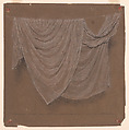 Drapery Study for "Battledore" (recto); Two Women (verso), Albert Joseph Moore  British, Black conté crayon and white chalk on brown paper (recto); black chalk (verso)