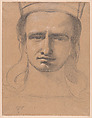 Head of King Solomon (recto); Classical Head (verso), Benjamin Robert Haydon  British, Black chalk with white chalk on brown paper (recto); black chalk (verso)
