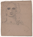 Head of King Solomon (recto); Study of a boy's head and arm (verso), Benjamin Robert Haydon  British, Black chalk