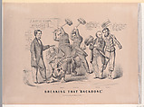Breaking that "Backbone", Benjamin Henry Day Jr. American, Lithograph