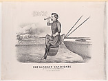 The Gun Boat Candidate, At the Battle of Malvern Hill, Louis Maurer  American, born Germany, Lithograph