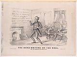 The Hand-Writing On the Wall, Or the Modern Belshazzar, Currier & Ives American, Lithograph