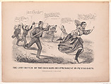 The Last Ditch of the Chivalry, or a President in Petticoats, Currier & Ives American, Lithograph