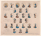 The Reasoned Moral Chart of Symbols of the Republic, Founders of Liberty, and Martyrs of Liberty, Johann Andreas Endterische Handlung  German, Hand-colored etching