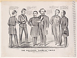 The Political "Siamese" Twins, the offspring of Chicago miscegenation, Currier & Ives American, Lithograph