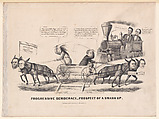 Progressive Democracy – Prospect of a Smash Up, Louis Maurer  American, born Germany, Hand-colored lithograph