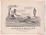 Re-Construction, or "A White Man's Govenment", Currier & Ives American, Lithograph