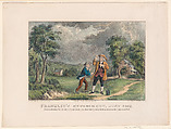 Franklin's Experiment, June 1752 – Demonstrating the identity of Lightning and Electricity, from which he invented the Lightning Rod, Currier & Ives  American, Hand-colored lithograph