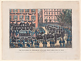 The Funeral of President Lincoln, New York, April 25th, 1865, Passing Union Square, Currier & Ives  American, Hand-colored lithograph