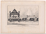 The Magnificent O'Connell Funeral Car, Passing the Park in New York City, on Wednesday, Sept. 22nd, 1847, Nathaniel Currier  American, Lithograph