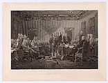 The Declaration of Independence, July 4, 1776, Waterman Lilly Ormsby American, Engraving