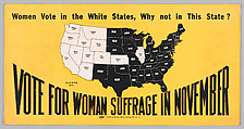 Vote for Woman Suffrage in November, Anonymous, American, 20th century American, Lithograph