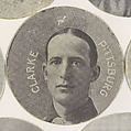 Clarke, Pittsburgh, from the Stars of the Diamond series (E254) issued by the Colgan Gum Company, Colgan Gum Company, Louisville, Kentucky  American, Photolithograph