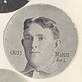 Criss, St. Louis, American League, from the Stars of the Diamond series (E254) issued by the Colgan Gum Company, Colgan Gum Company, Louisville, Kentucky  American, Photolithograph