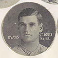 Evans, St. Louis, National League, from the Stars of the Diamond series (E254) issued by the Colgan Gum Company, Colgan Gum Company, Louisville, Kentucky  American, Photolithograph