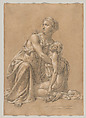 The Punishment of Niobe, Merry Joseph Blondel (French, Paris 1781–1853 Paris), Conté crayon and white chalk on buff paper