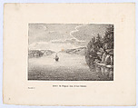 Entrée du Niagara dans le Lac Ontario, Charlotte Bonaparte  French, Lithograph
