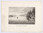 Entrée du Niagara dans le Lac Ontario, Charlotte Bonaparte  French, Lithograph