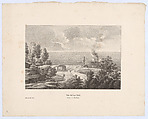 Vue du Lac Erié, Prise à Buffalo, Charlotte Bonaparte  French, Lithograph