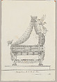 Side View of The Cradle of His Majesty the King of Rome, Adrien Louis Marie Cavelier French, Pen and black ink