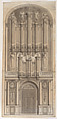 Presentation Drawing of the New Organ Case for the Church of Saint Germain des Prés, François Despatis French, Pen and ink with gray wash